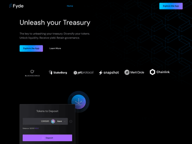 Fyde Treasury web-3 startup