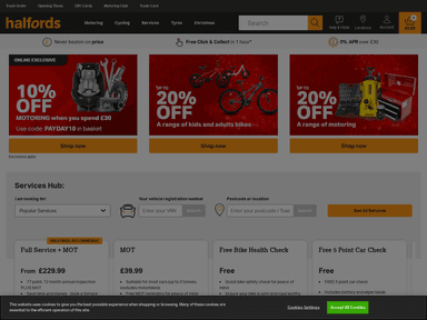Halfords cars startup
