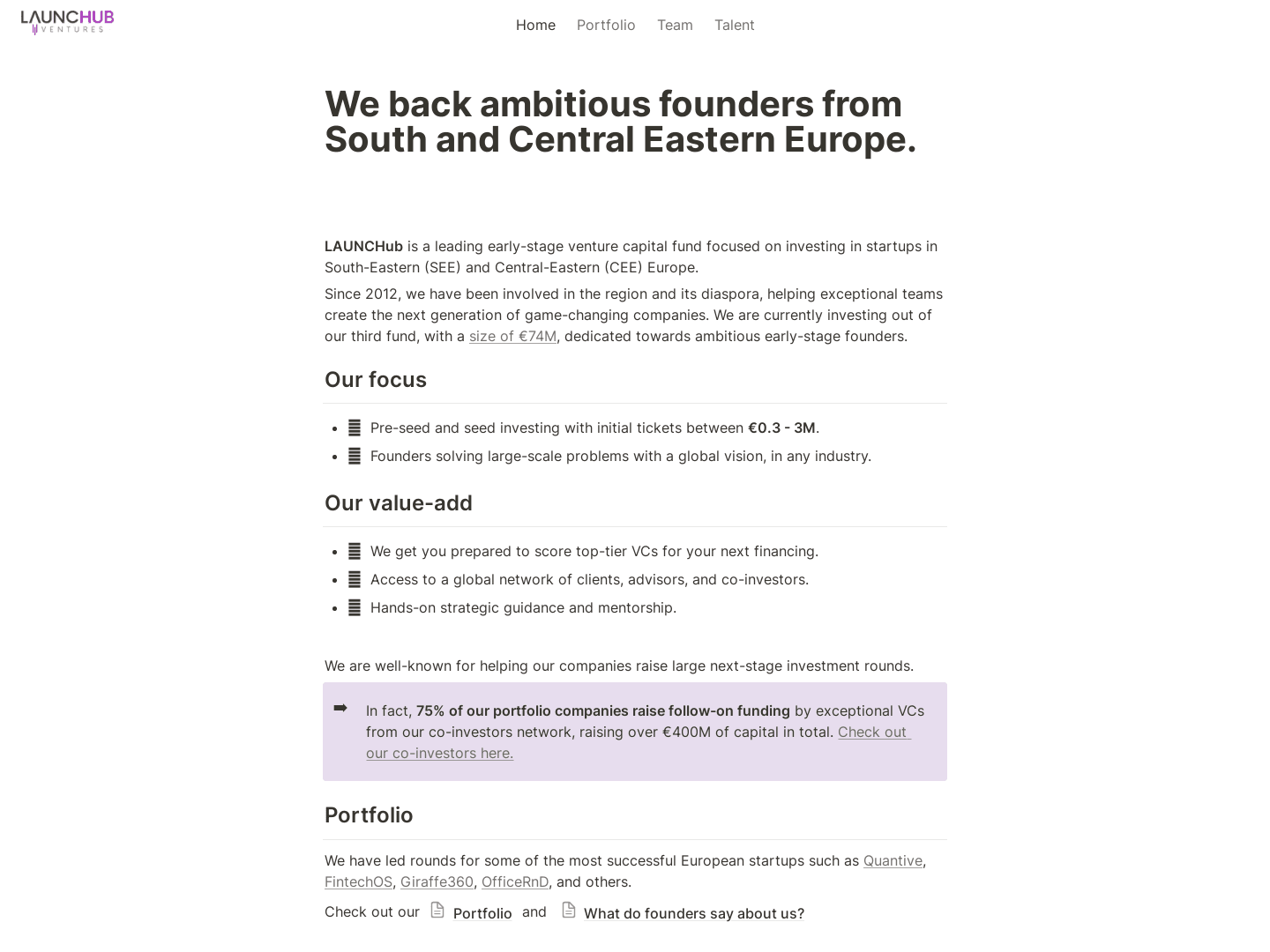 LAUNCHub Ventures